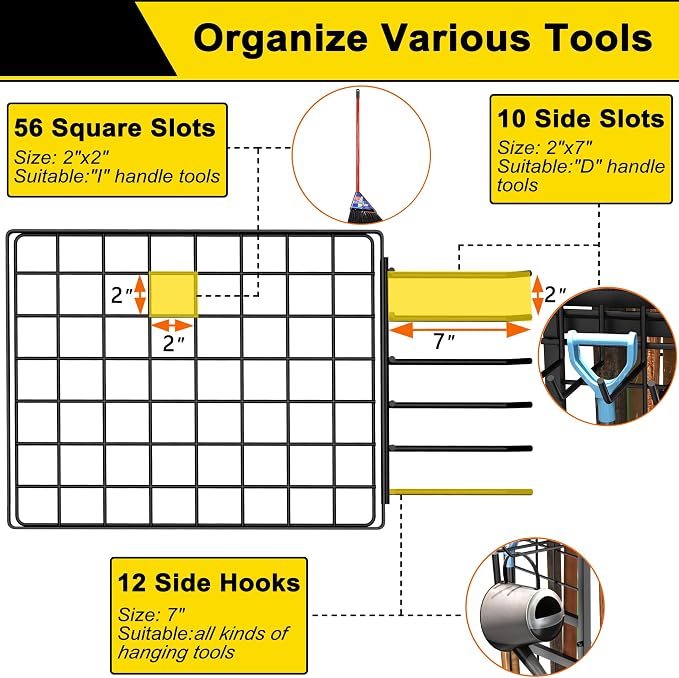 GIOTORENT 6 Tier Garden Tool Organizer, Garage Storage and Organization - Image 7