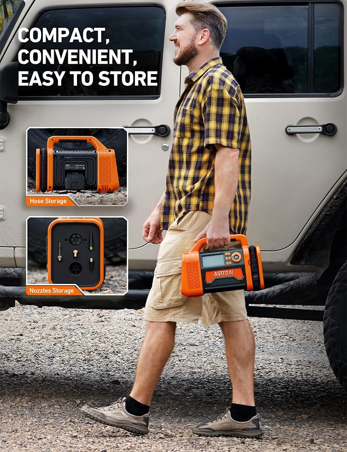 AstroAI TC3 Air Compressor Portable Tire Inflator Offroad Air Compressor - Image 7