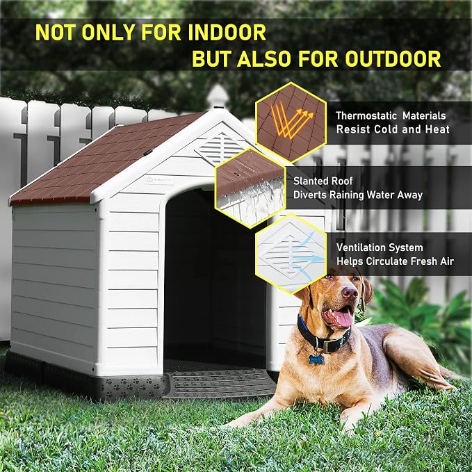 LEMBERI Durable Waterproof Plastic Dog House - Image 3