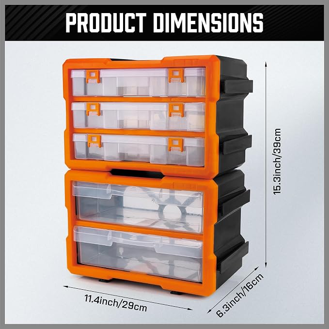 HORUSDY 38-Drawer Durable Screw Organizer, Small Parts Organizer - Image 2