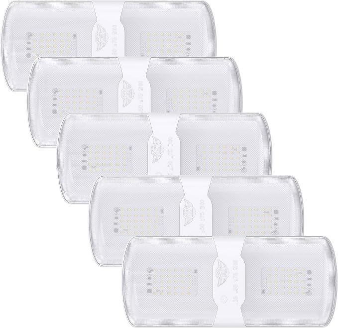 Leisure LED 5-Pack RV LED Ceiling Double Dome Light Fixture by LeisureLED