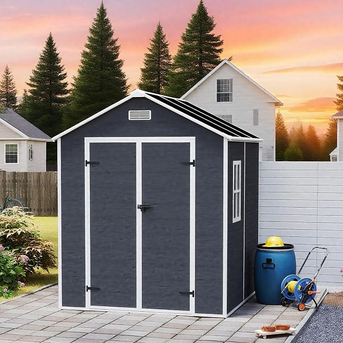 6x6 FT Outdoor Storage Resin Shed by Unknown
