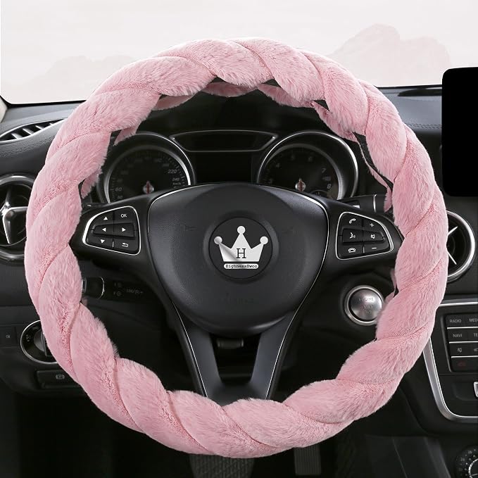 Luxury Fluffy Winter Car Steering Wheel Cover by HighnessHwoo