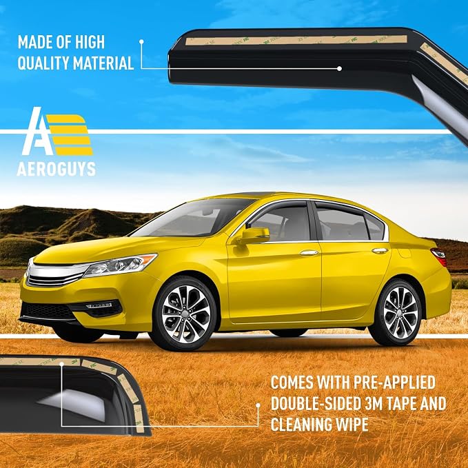 Extra Durable Window Deflectors in-Channel Window Visors Rain Guards Fit - Image 6