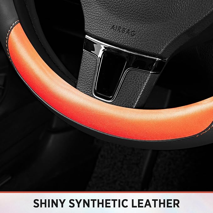 Road Comforts Steering Wheel Cover – Breathable Leather Steering Wheel Cover - Image 6