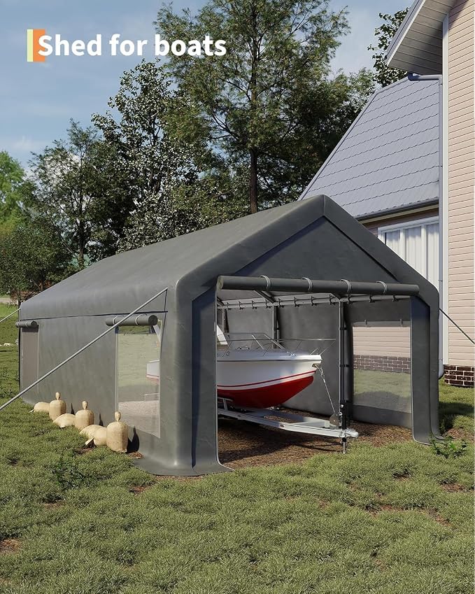 13 x 25ft Heavy-Duty Carport Canopy - Image 5