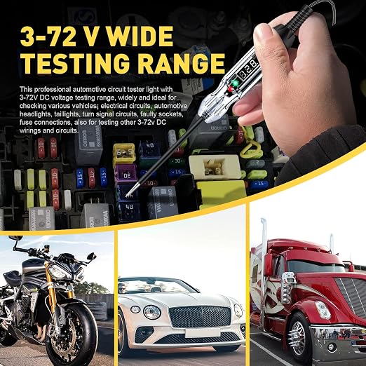 Upgraded Buzzer Automotive Test Light, DC 3-72V Heavy Duty Digital LED Circuit - Image 5