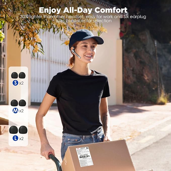Bluetooth Headset, Wireless Bluetooth Earpiece - Image 6