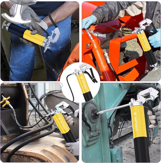 8000 PSI Heavy Duty Grease Gun Kit - 14oz - Image 5