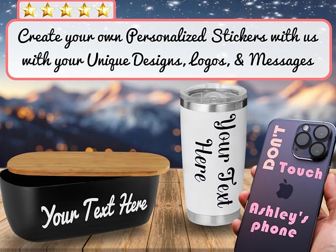 Choose Your Custom Sticker or Magnet ║ ║ Make Your Own Text or Graphic on - Image 3