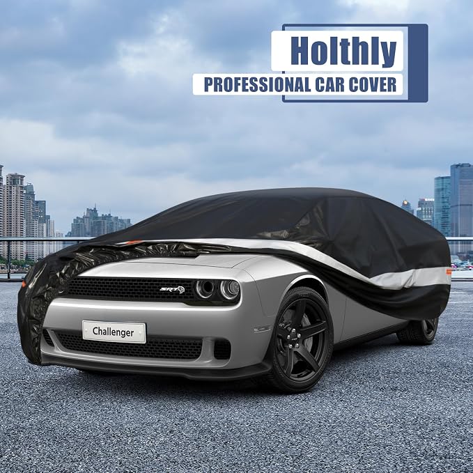 10 Layers Car Cover Custom Fit for Dodge Challenger SRT Hellcat Demon, - Image 6