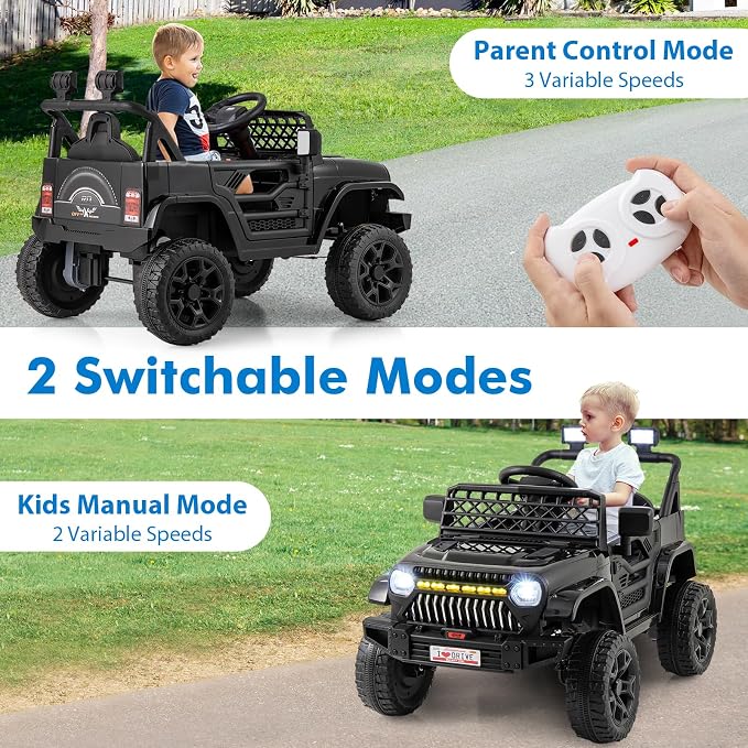 Costzon Kids Ride On Truck, 12V Battery Powered Electric Vehicles w/Remote - Image 2