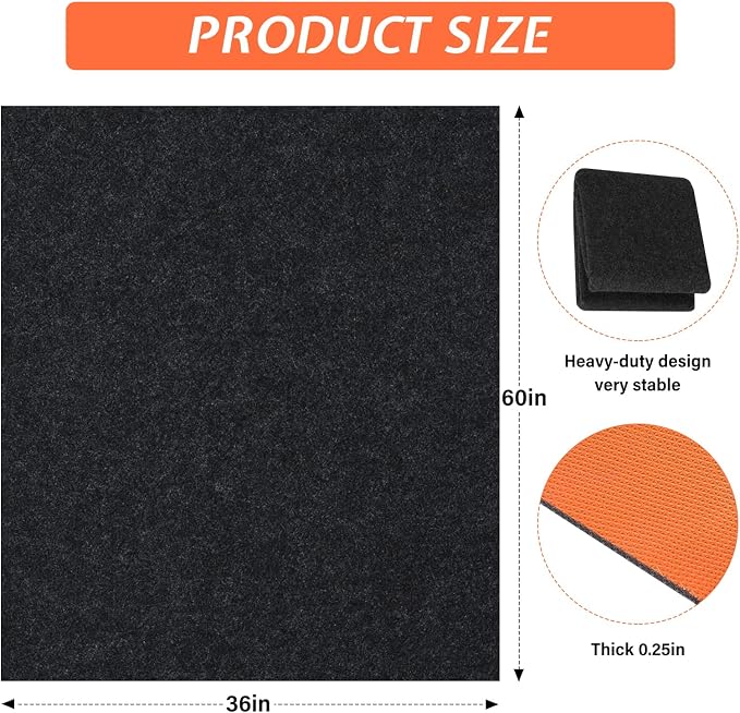 60" x 36" Heavy Duty Oil Spill Mat, Garage Floor Mat - Image 2