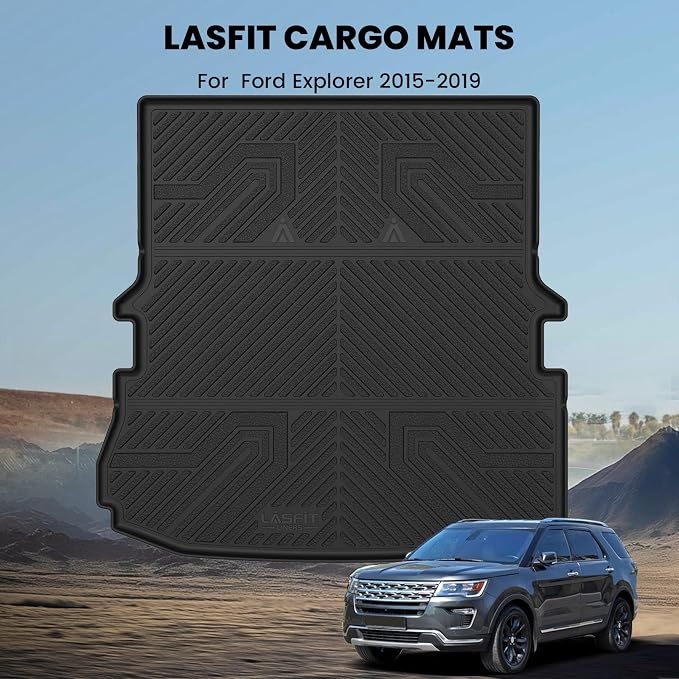 LASFIT Trunk & Backrest Mat for Ford Explorer 2015-2019, Custom Fit All Weather - Image 9