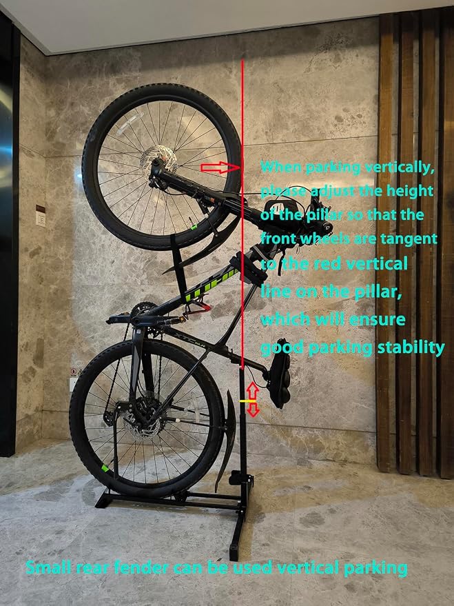 Foozet Bike Stand, Vertical Bike Rack Garage, Space-Saving Rack - Image 5