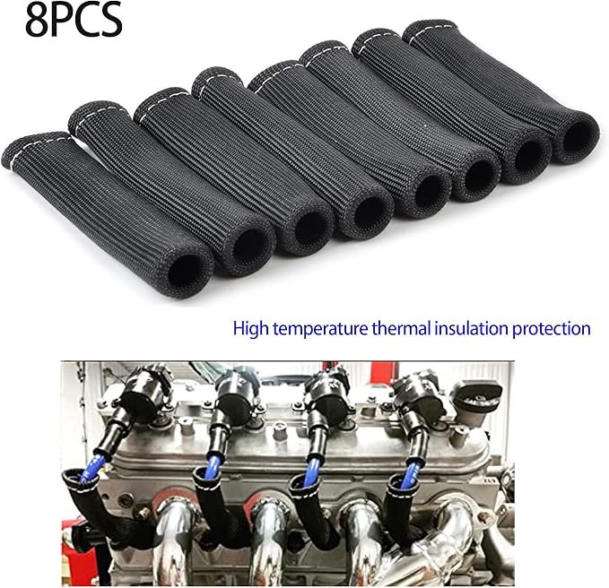 Spark Plug Wire Boots Thermal Protection Insulator Sleeve, 1200 Degree Heat - Image 6