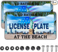 License Plate Frames Multicolor Car License Plate Frame I'd Rather Be at The by Unknown