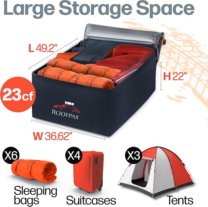 RoofPax 23 cft. Extra Waterproof Rooftop Cargo Carrier Bag, Double Weatherproof - Image 5