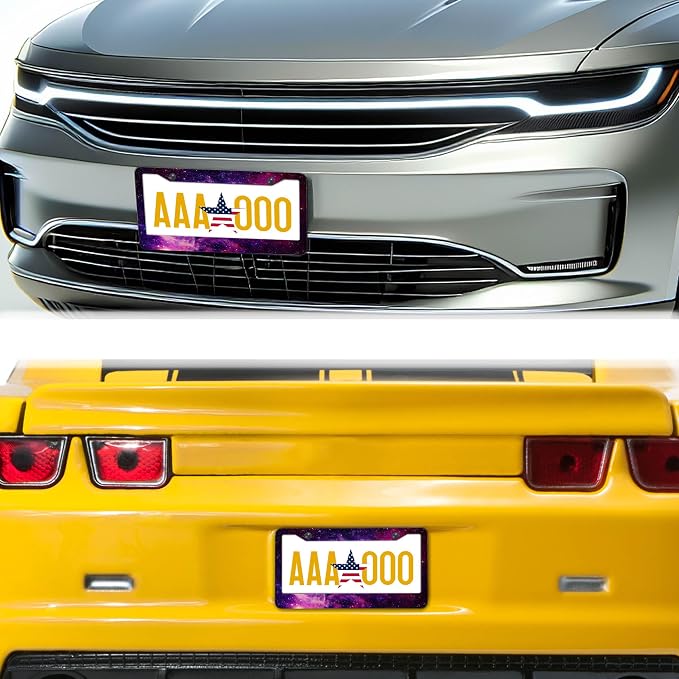 License Plate Frames Multicolor License Plate Cover Beautiful Galaxy Space - Image 8