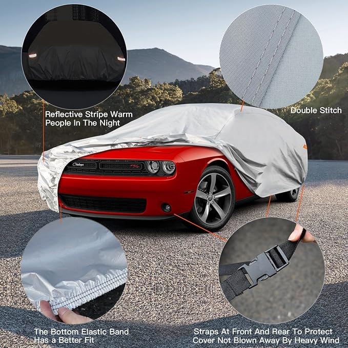 Kayme 6 Layers Car Cover Waterproof All Weather - Image 3