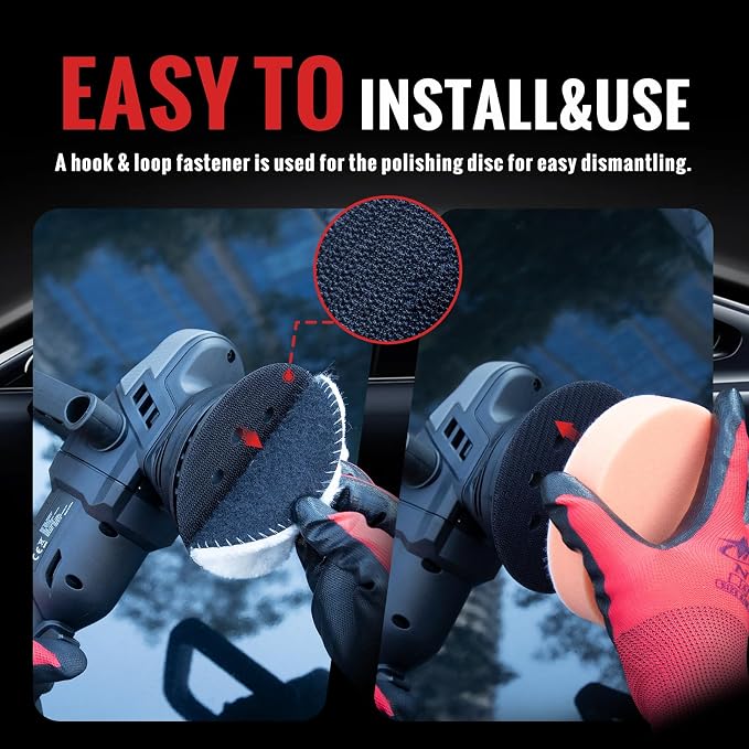Cordless Buffer Polisher, 5 Inch Random Orbital Car Polisher Waxer, 6 Variable - Image 9