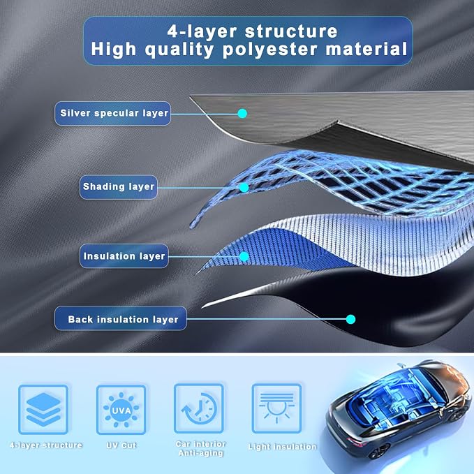 SXCY for 2024 2025 Toyota Land Cruiser Windshield Sunshade for Toyota Land - Image 4