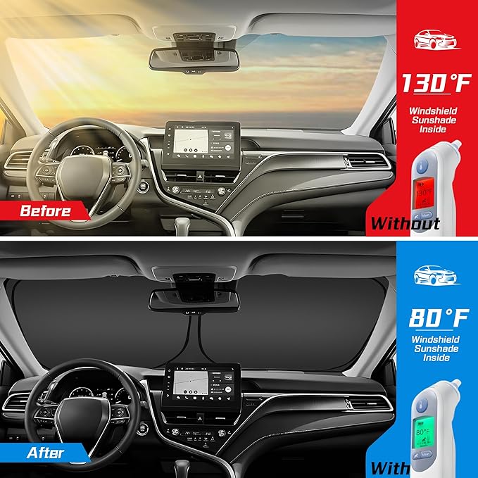 ARISMOTOR Windshield Sun Shade for Volkswagen Atlas 2018-2025, Custom Fit - Image 2