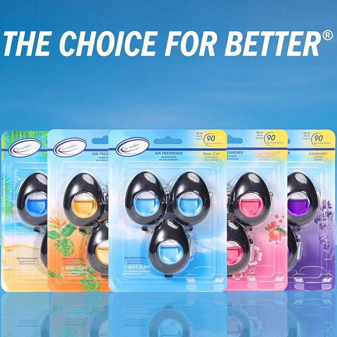 Air Jungles Car Air Freshener Vent Clip 4 Count, 4 ml Each, Long-Lasting Car - Image 7