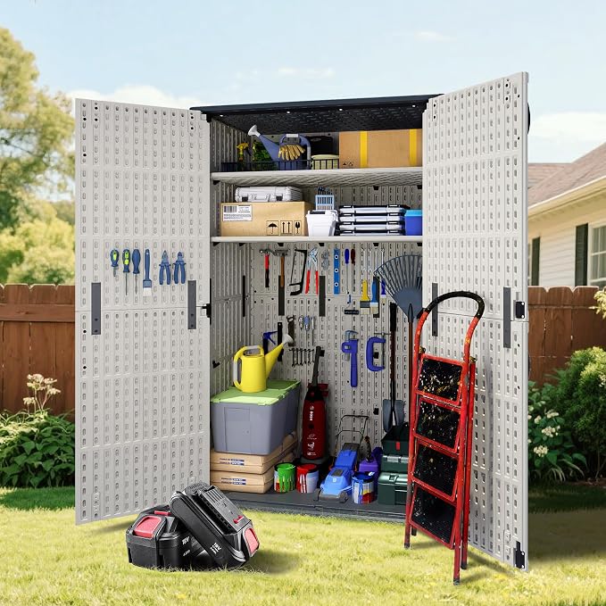 Greesum Outdoor Storage Shed Without Divider, 45 cu.ft Outdoor Waterproof - Image 2