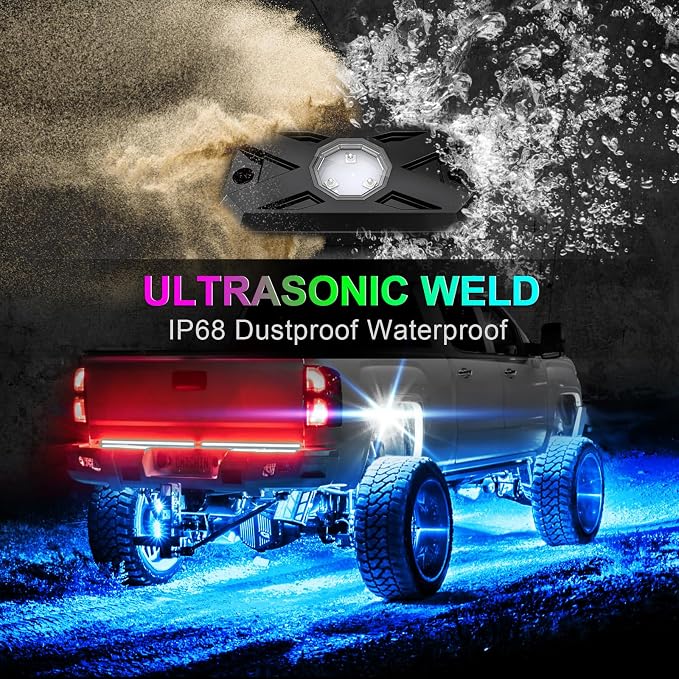 YiLaie 10 Pods LED Rock Lights for Trucks - Image 5