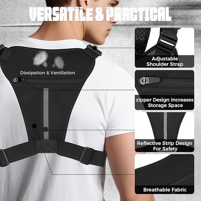 Outdoor Chest Bag For Men, EDC Chest Pack - Image 3