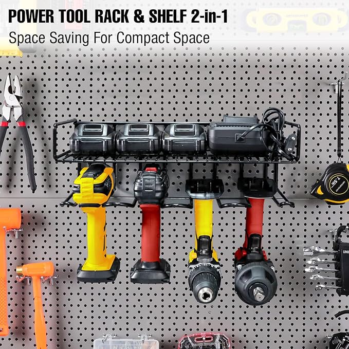 UNITEDPOWER Wall Mounted Power Tool Organizer Holder, Heavy Duty Utility - Image 5