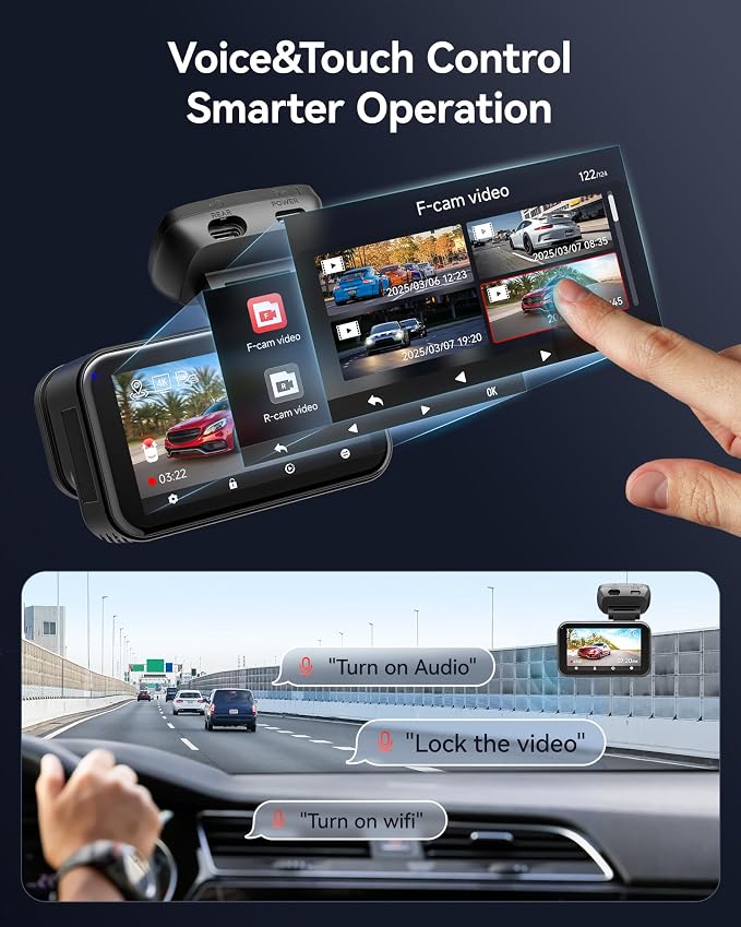 REDTIGER ViewClear 70 4K+2.5K Dash Cam Front and Rear, STARVIS 2 IMX678 x - Image 5
