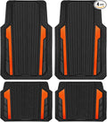 CAR PASS Heavy Duty Rubber Car Mats Metallic, Aluminum Film All Weather Floor by CARPASS