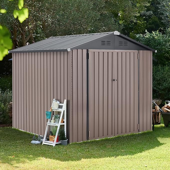 AECOJOY 7' x 7' Metal Storage Shed - Image 6