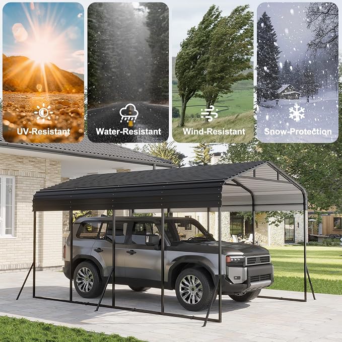 12x20 FT Metal Carport, Garage - Image 5