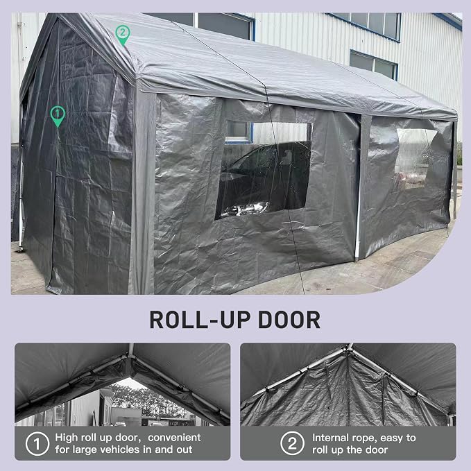 Car Canopy Portable Garage Duty Carport - Image 3