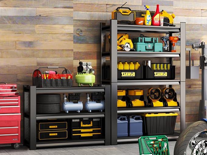 Garage Shelving Unit, 1200 lbs Load Capacity, Adjustable Garage Storage Shelves - Image 2