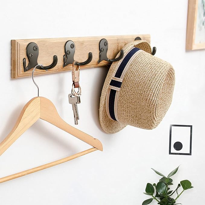 12 Heavy Duty Double Prong Coat Hooks | Wall Hooks - Image 4
