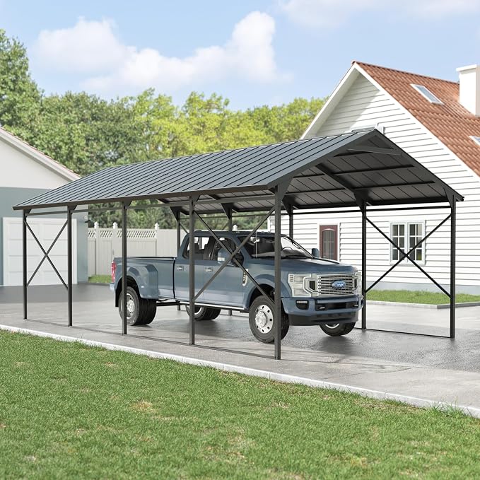 Kullavik 22x12x10 FT Metal Carport, Heavy Duty Carport Canopy by KULLAVIK