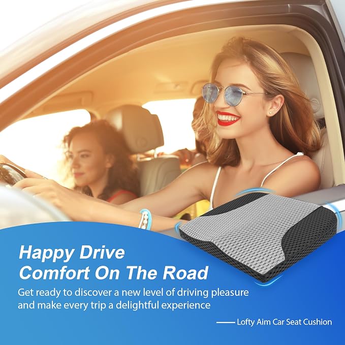 Car Seat Cushion, Comfortable Memory Foam Seat Pillow - Image 2