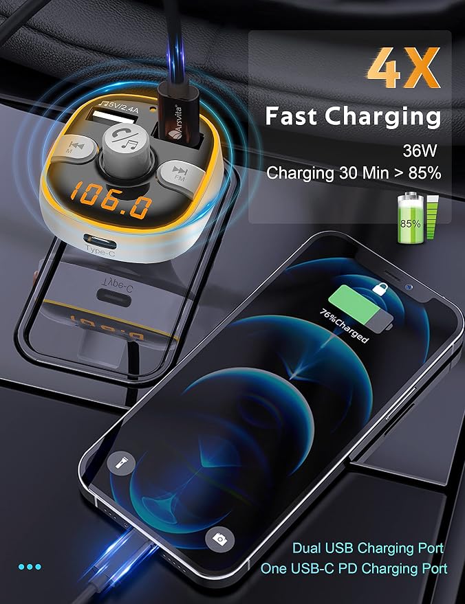 Arsvita Bluetooth FM Transmitter - Image 4