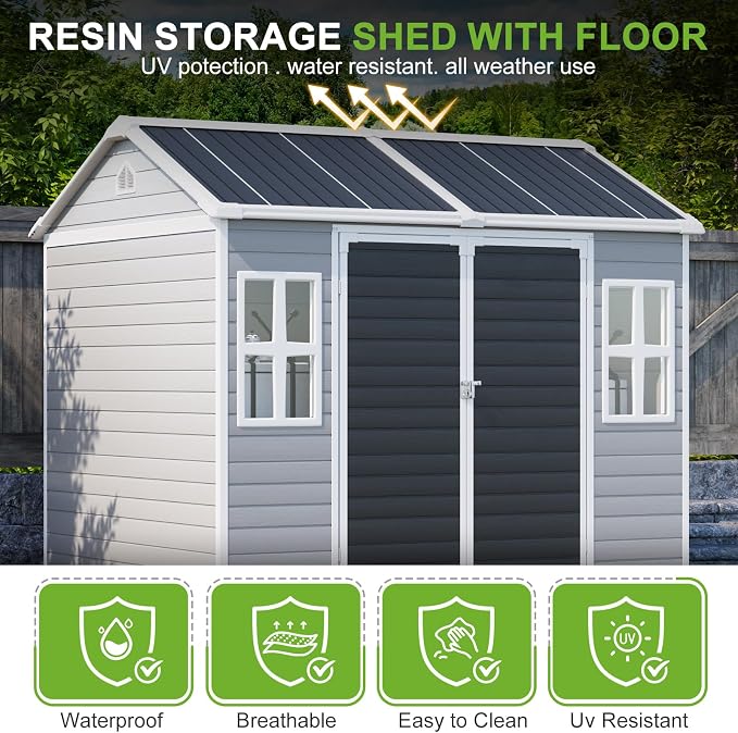 8x6 Shed Plastic Outdoor Storage - Image 3