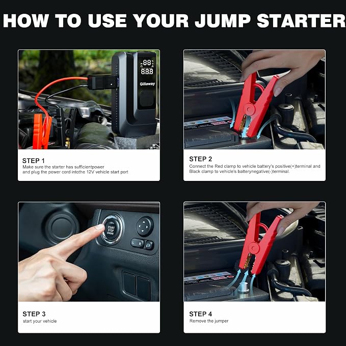 7-in-1 Jump Starter 4500A Car Jumper Starter Portable - Image 7