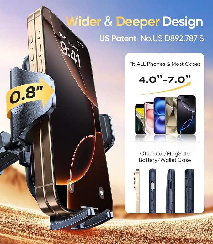 VICSEED Gold Phone Holders for Your Car, 3-in-1 Dashboard Windshield Vent - Image 7
