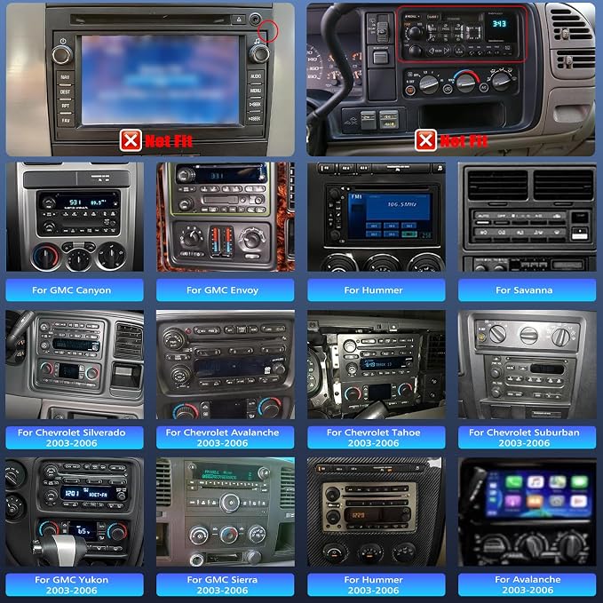 Car Radio for 2003 2004 2005 2006 Chevy Silverado 1500/2500/3500, GMC Sierra - Image 2