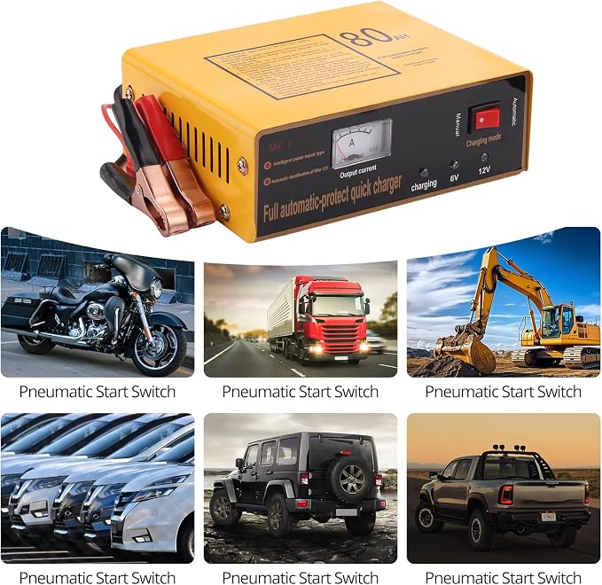 6V 5A and12V 8.5A Car Battery Charger, Smart Battery Trickle Charger Maintainer - Image 5