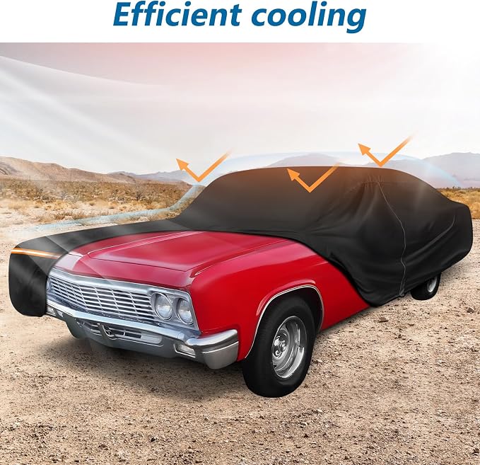 Car Cover for Chevy Caprice 2/4 Door Coupe/Sedan 1966-1996, Waterproof 210D - Image 4