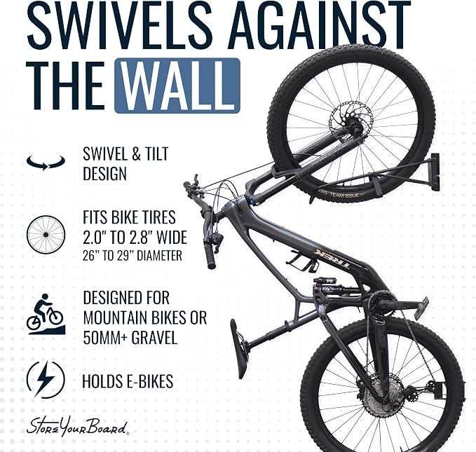 StoreYourBoard SwivelStow Mountain Bike Storage – Heavy Duty Bike Hanger - Image 3