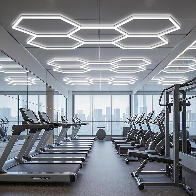 BRILLIHOOD Hexagon Garage Lights, LED Honeycomb Lights Ceiling, 6500K Super - Image 7